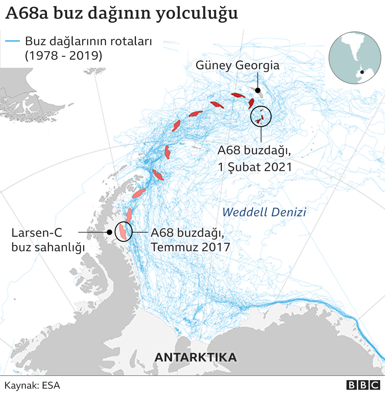 A68 Buzdağının Erimesi ve Okyanus Üzerindeki Etkileri