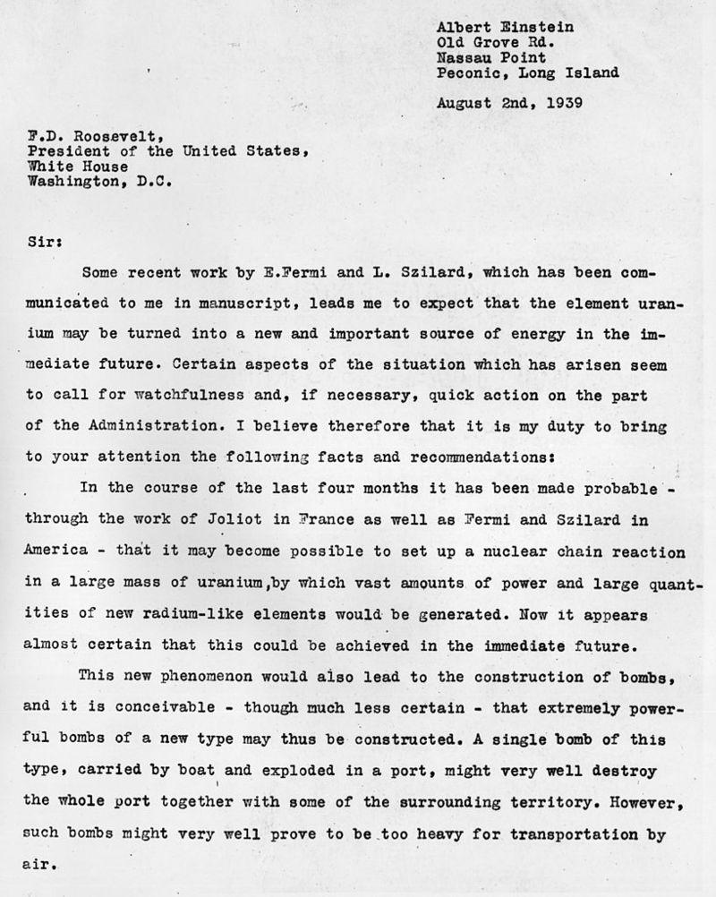 Einstein'ın Manhattan Projesindeki Rolü