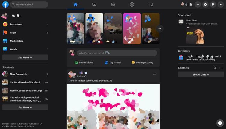 Facebook'un Yeni Tasarımı ve Karanlık Mod Desteği