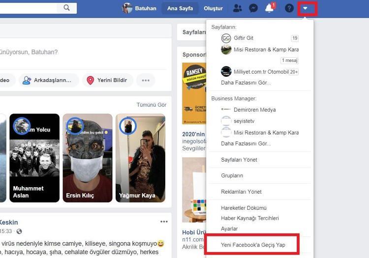 Facebook'un Yeni Tasarımı ve Karanlık Mod Desteği