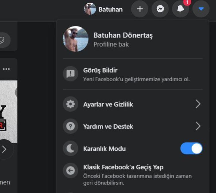 Facebook'un Yeni Tasarımı ve Karanlık Mod Desteği