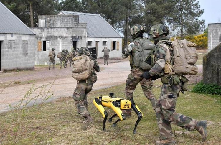 Fransa'da Boston Dynamics Robot Köpeği Spot'un Askeri Testleri