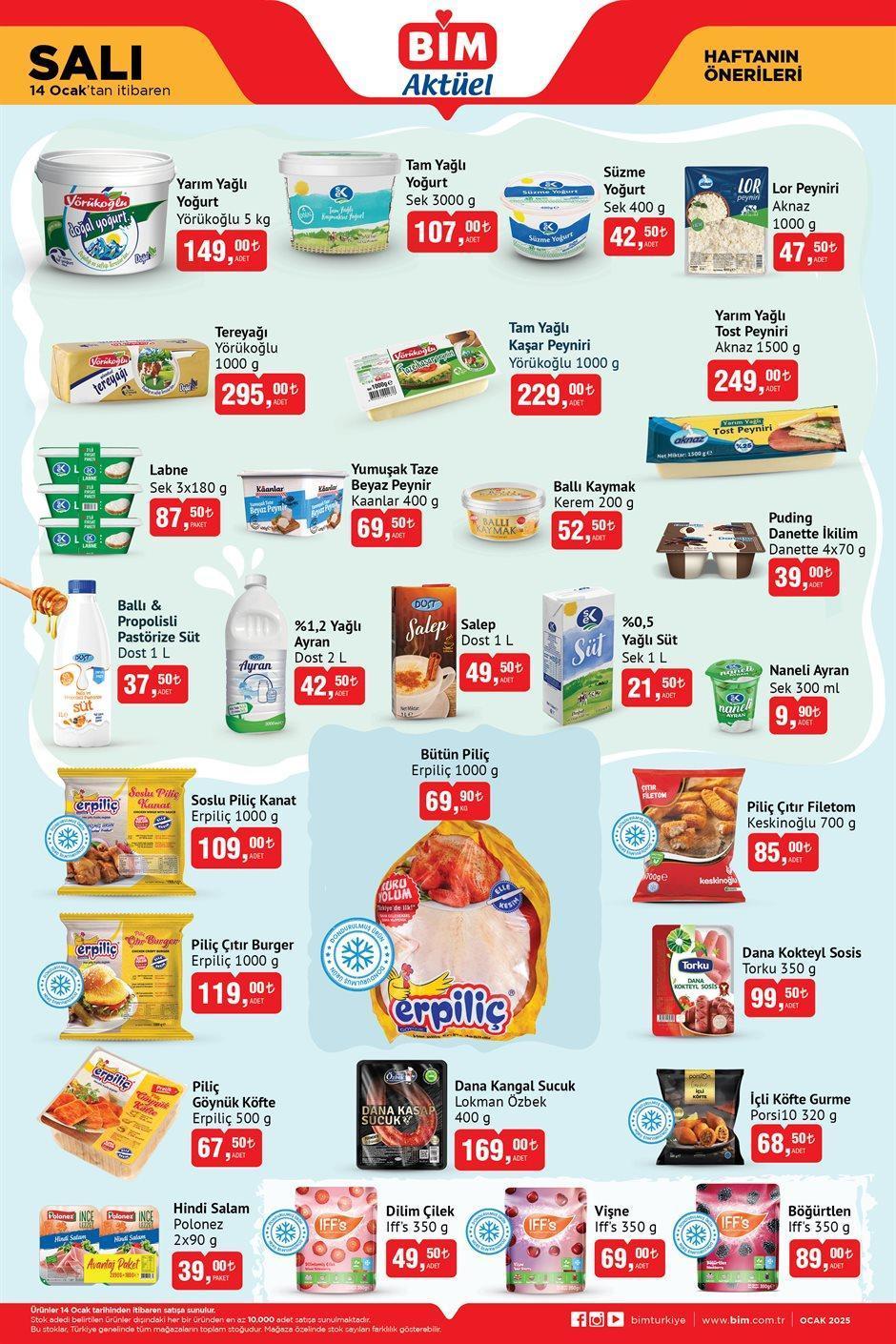 Bim Aktüel Ürünler Kataloğu (14-15-17 Ocak 2025)