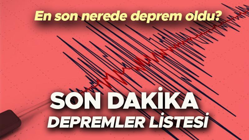Çanakkale'de Son Dakika Depremi