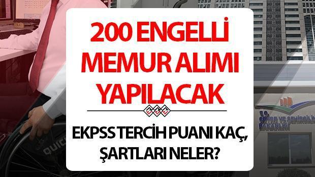 Çevre, Şehircilik ve İklim Değişikliği Bakanlığı 200 Engelli Memur Alımı
