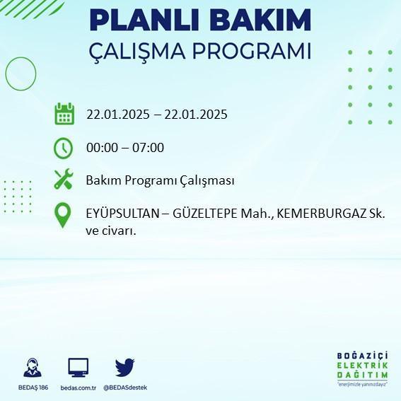 İstanbul'da 22 Ocak Elektrik Kesintileri: Etkilenen İlçeler ve Bilgiler