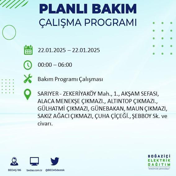 İstanbul'da 22 Ocak Elektrik Kesintileri: Etkilenen İlçeler ve Bilgiler