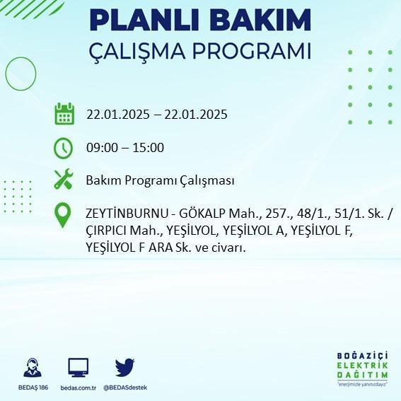 İstanbul'da 22 Ocak Elektrik Kesintileri: Etkilenen İlçeler ve Bilgiler