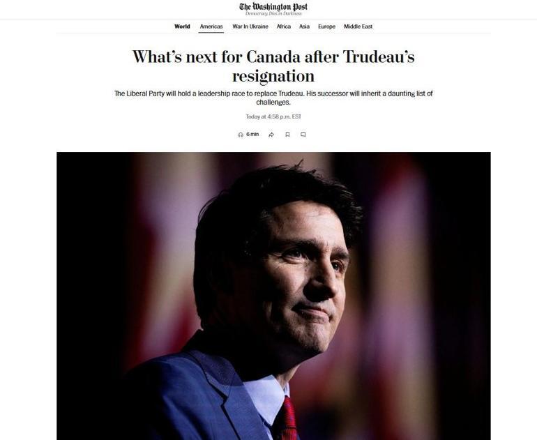 Justin Trudeau'nun İstifası ve Kanada Siyasi Krizi