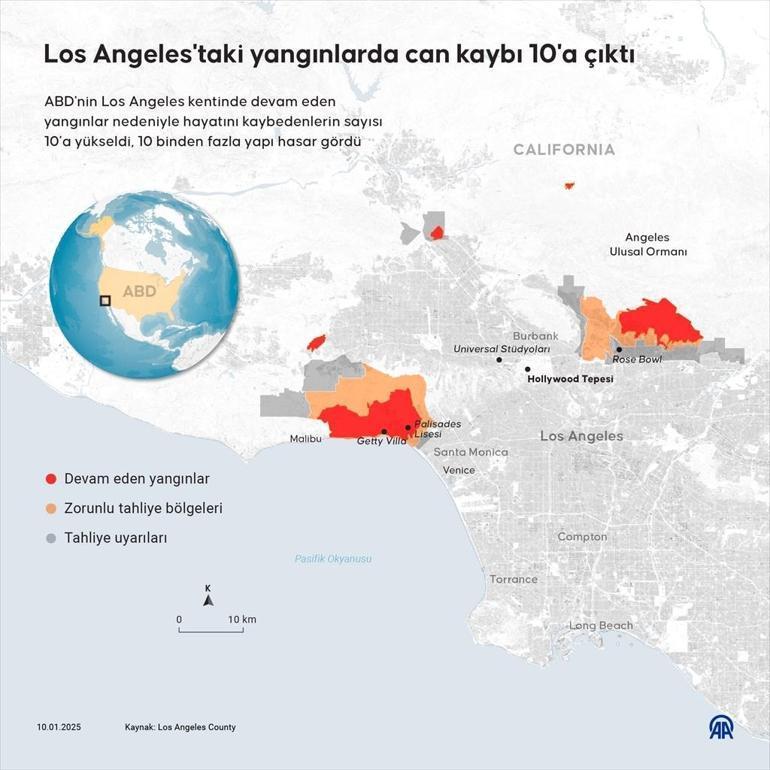 Los Angeles'taki Büyük Yangın Felaketi: Son Durum ve Gelişmeler