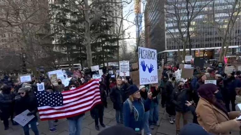 New York'ta Büyük Göçmen Protestosu