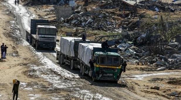 Gazze'ye Ateşkesin Beşinci Gününde 653 İnsani Yardım Tırı Girdi