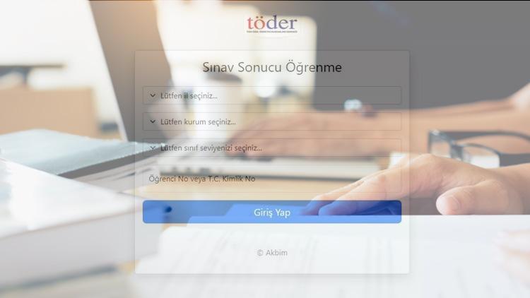 TÖDER Deneme Sınavı Sonuçları Kontrol Ekranı
