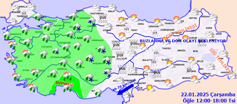 Türkiye Genelinde Hava Durumu Tahmini